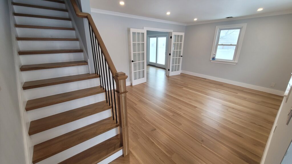 hardwood floor refinishing job